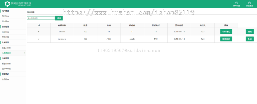SSM商家进销存网站系统源码Java mysql源码【16】