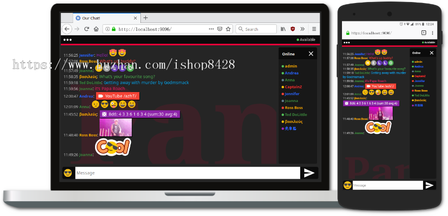海外H5聊天室源码,网页聊天室源码,Web聊天室源码,多国语在线聊天室源码,IM即时通讯源码 