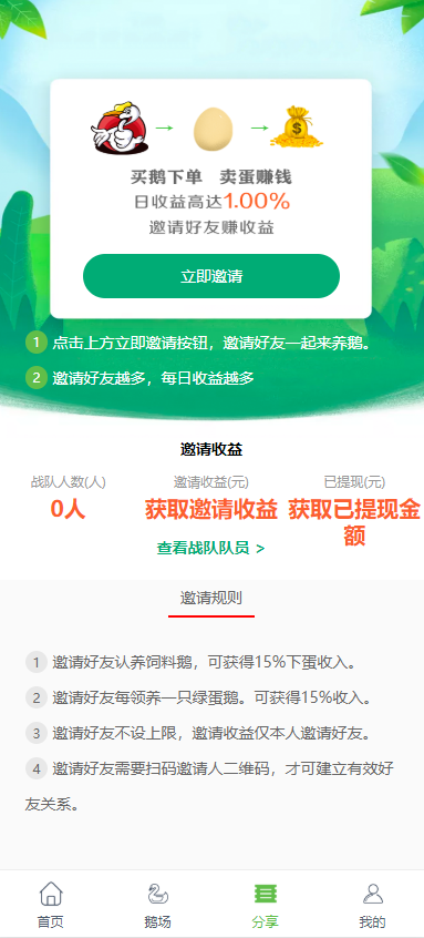 【运营版】鹅之家丨鹅蛋机器人丨区块链丨繁殖挂机理财分红发圈赚钱系统！
