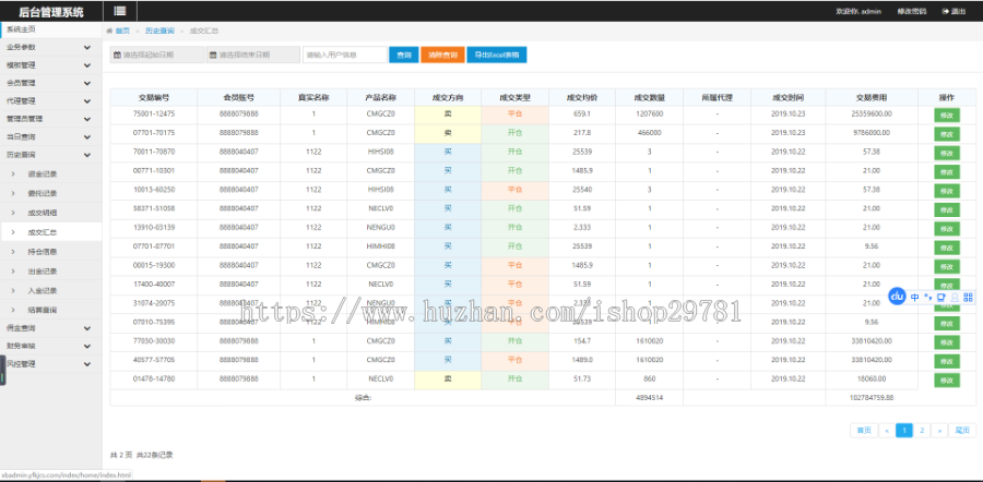 仿文华财经/信管家/前台软件带后台管理系统整站简介大方源码