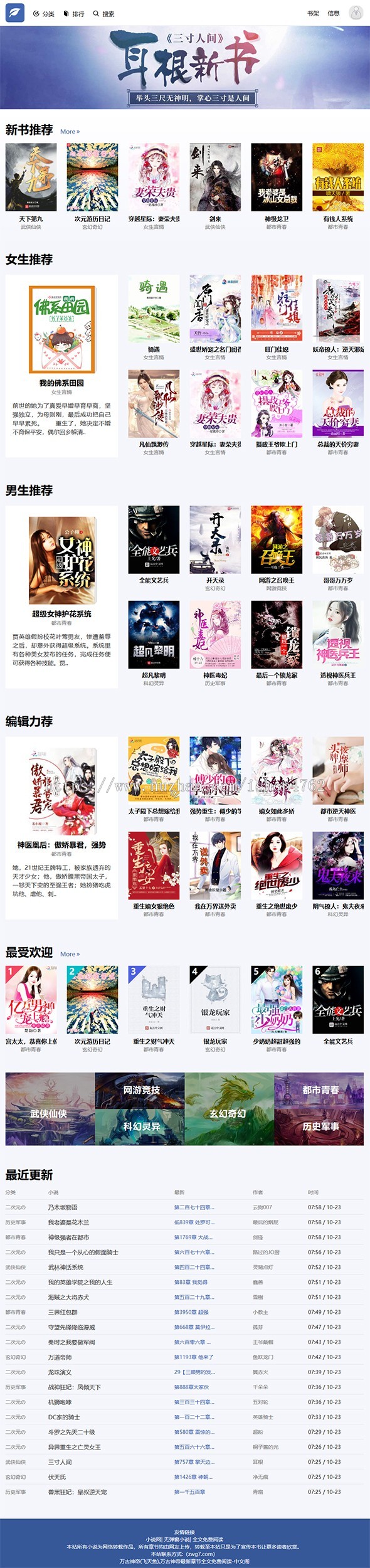 杰奇自适应小说模板有度小说模板杰奇2.4小说模板送关关采集器2.4+采集规则，附带安装