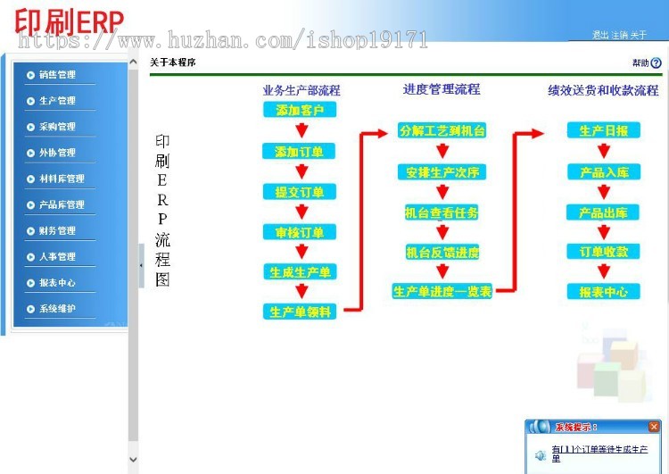 asp.net企业资源管理系统 印刷ERP系统