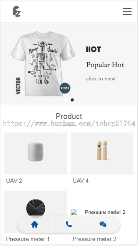 三合一网站模板服装设计类智能设备三合一中英文外贸类网站源码