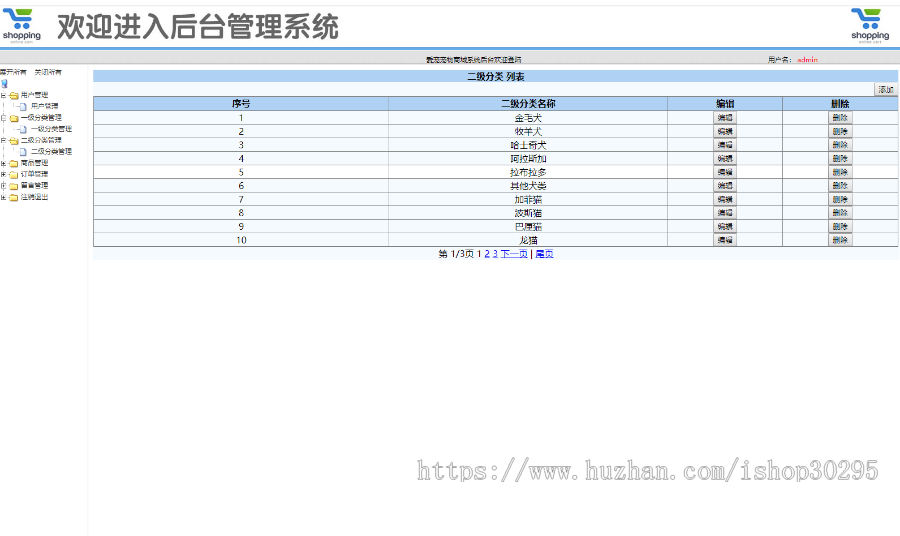 基于jsp+Spring+mybatis的SSM宠物商城带后台管理系统