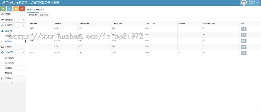 Thinkphp抖音快手点赞在线任务交易系统