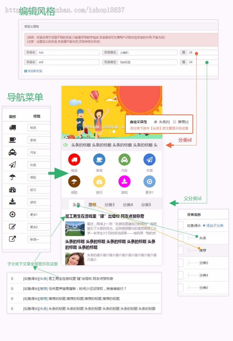 X如鱼得水 seax_q 微官网模板 自由调用文章内容、数量、界面精美适用于媒体新闻聚合 
