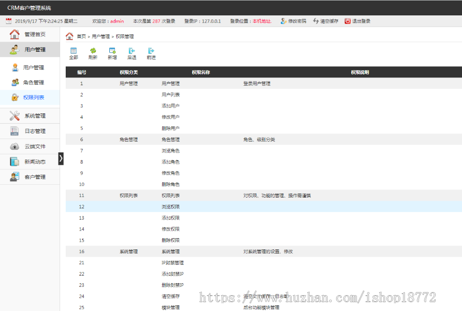CRM客户关系系统，ThinkPHP框架，OA系统，客户管理系统 