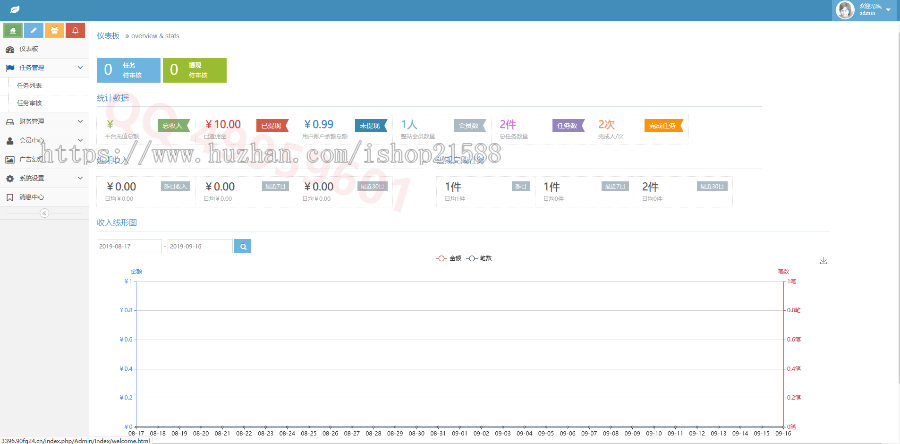 新UI界面Thinkphp霸屏天下微信抖音快手关注点赞任务平台源码【3396】