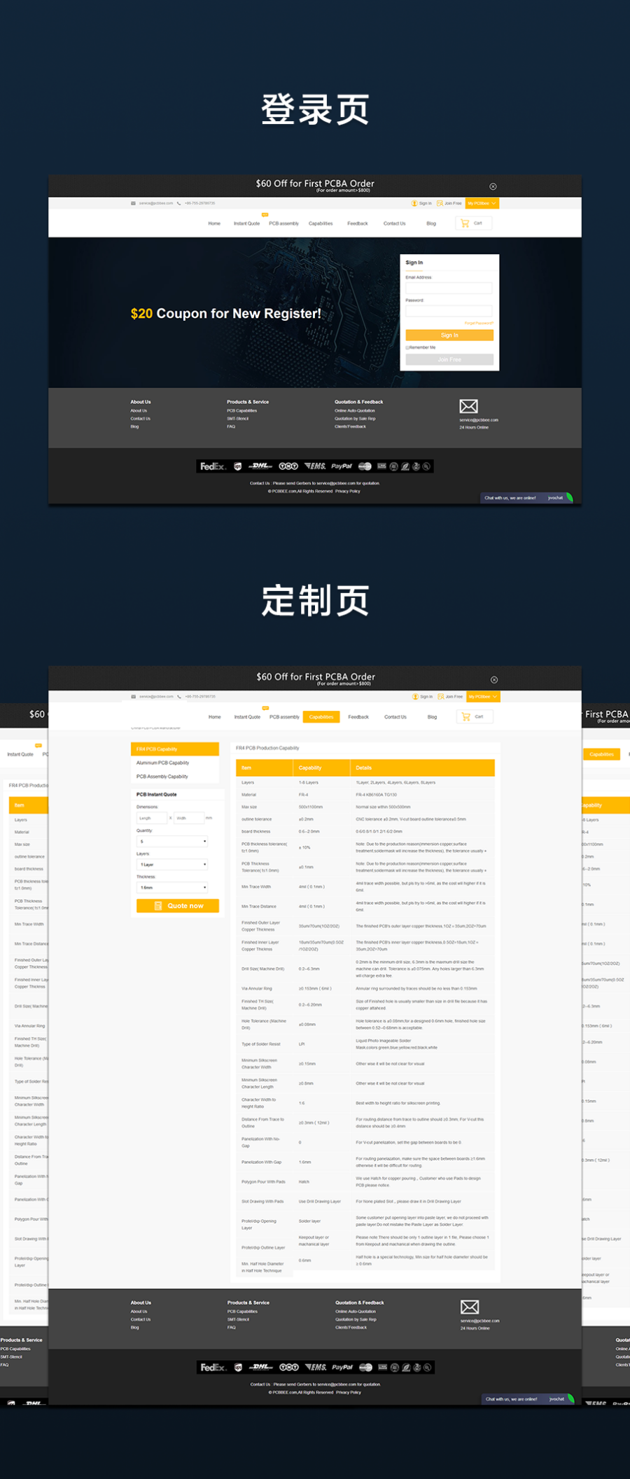 pcb在线订制|PCB下单系统|PCB在线下单|PCB报价系统|企业下单平台完美运营版