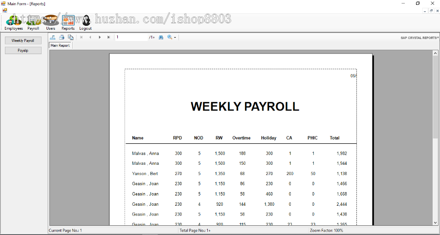 C# 薪资管理系统源码 国外资料英文 vs2015 