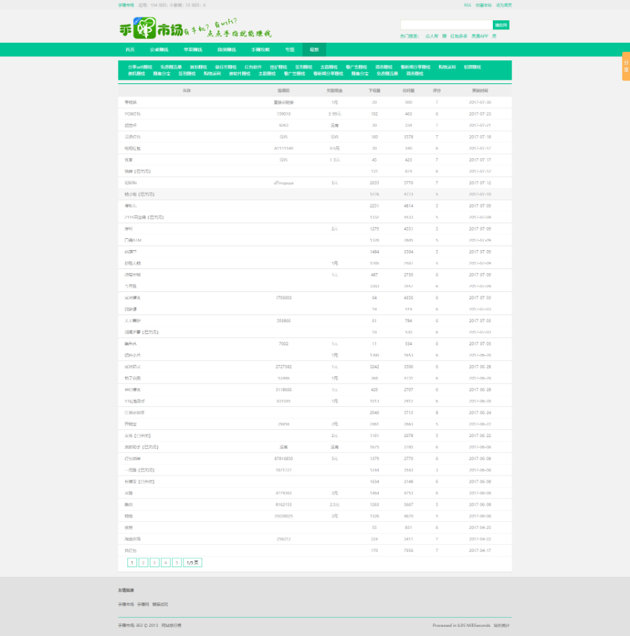 APP手赚市场PHP绿色版带手机wap积分墙源码手赚源码机赚钱/赚钱软件/赚钱项目/app试玩 