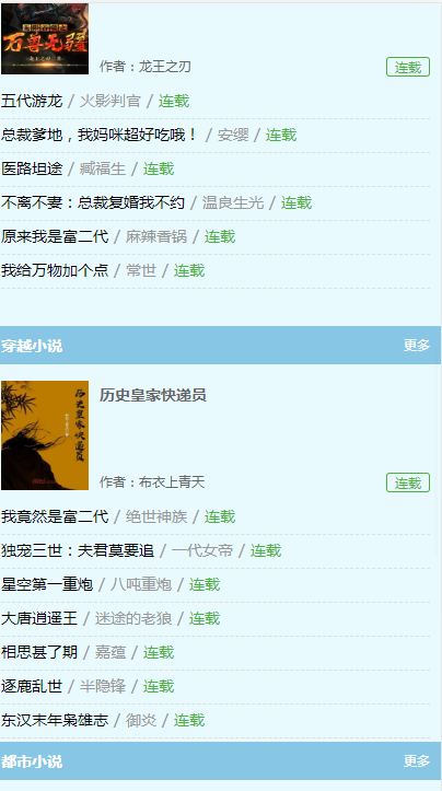 java小说网站，仿笔趣，后台，Java源码
