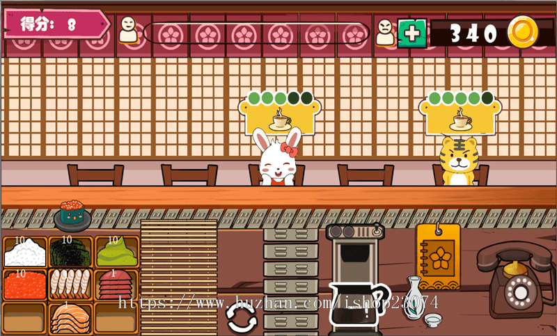 寿司达人（游戏搭建服务+微信小游戏开发+h5游戏开发+游戏UI设计+可接二次开发