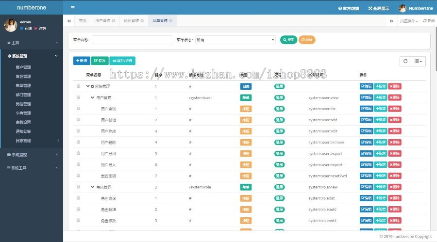 SpringBoot2项目源码 JAVA权限后台管理系统Bootstrap OA CMS CRM 