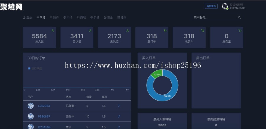 【新年特价】点对点交易区块链矿机模式，全新Ui界面，完整可直接运营，原创可定制功能