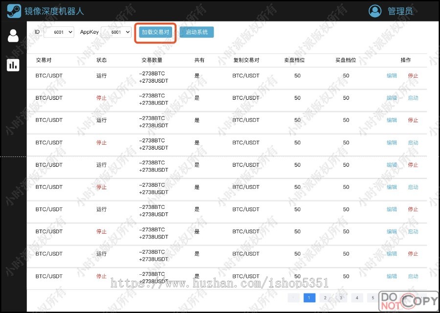 中大型虚拟币区块链交易所，独立镜像深度机器人
