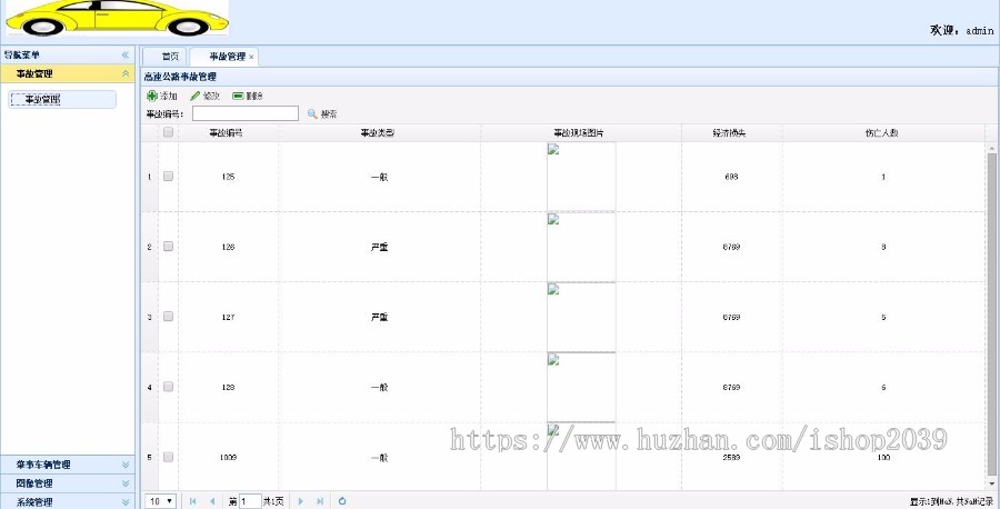java开发高速公路事故后台信息管理系统源码