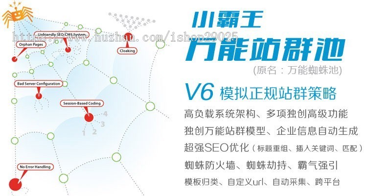 小霸王SEO站群蜘蛛池免授权无限制版+安装教程价值6000元[v6.3版本] 