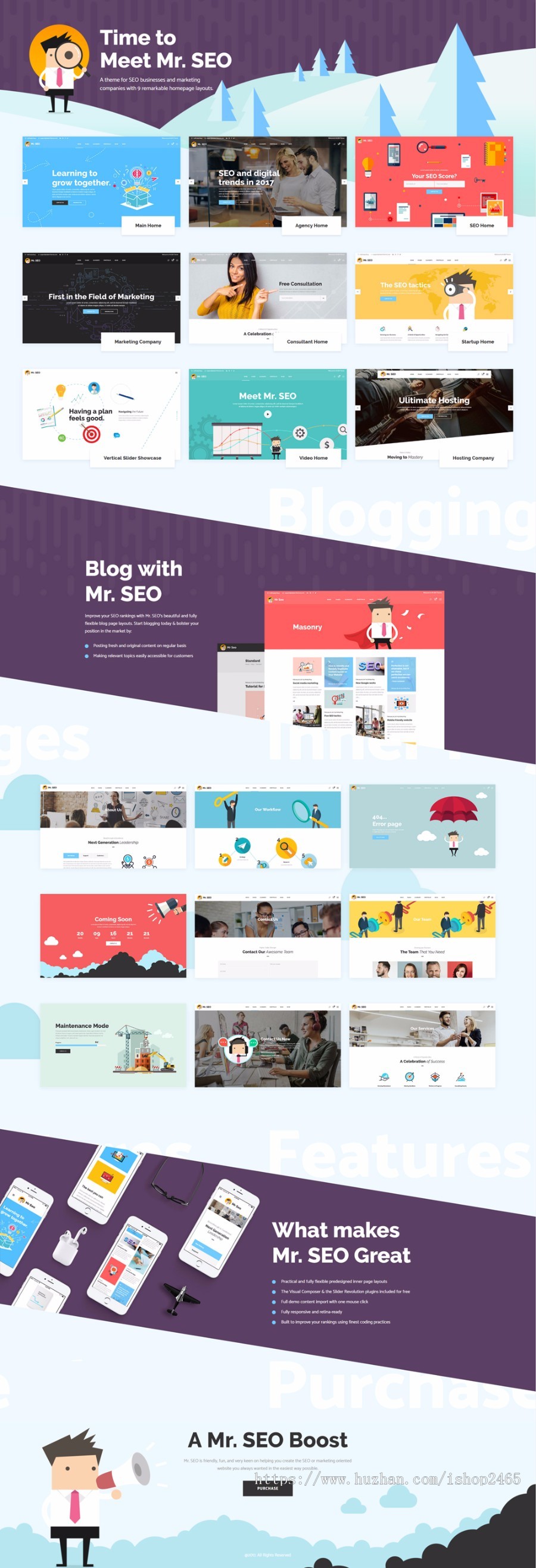 Mr SEO营销推广WordPress主题汉化版整站带后台 