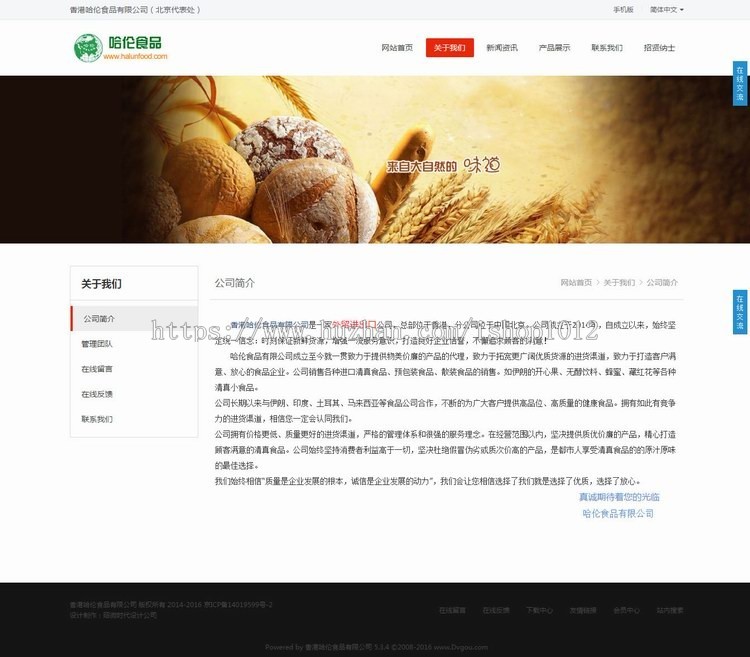精美大气通用企业网站源码,HTML5,手机+PC端,中英双语