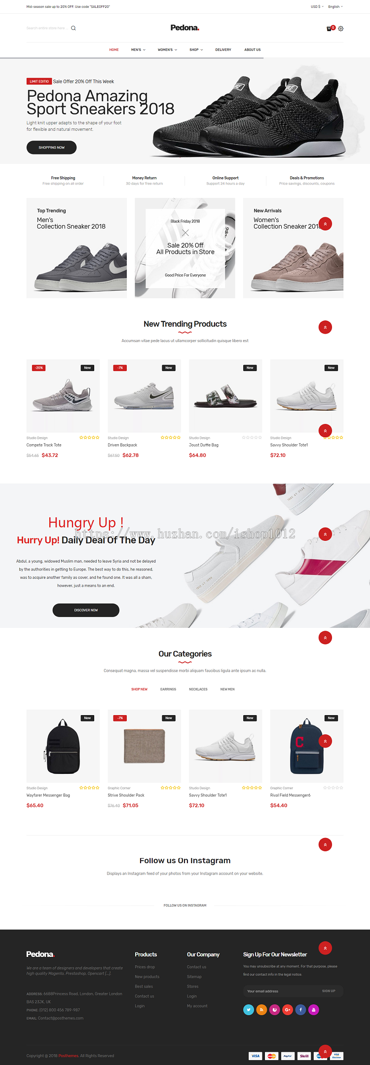 Prestashop主题 Prestashop模板 Pedona v1.7.x 