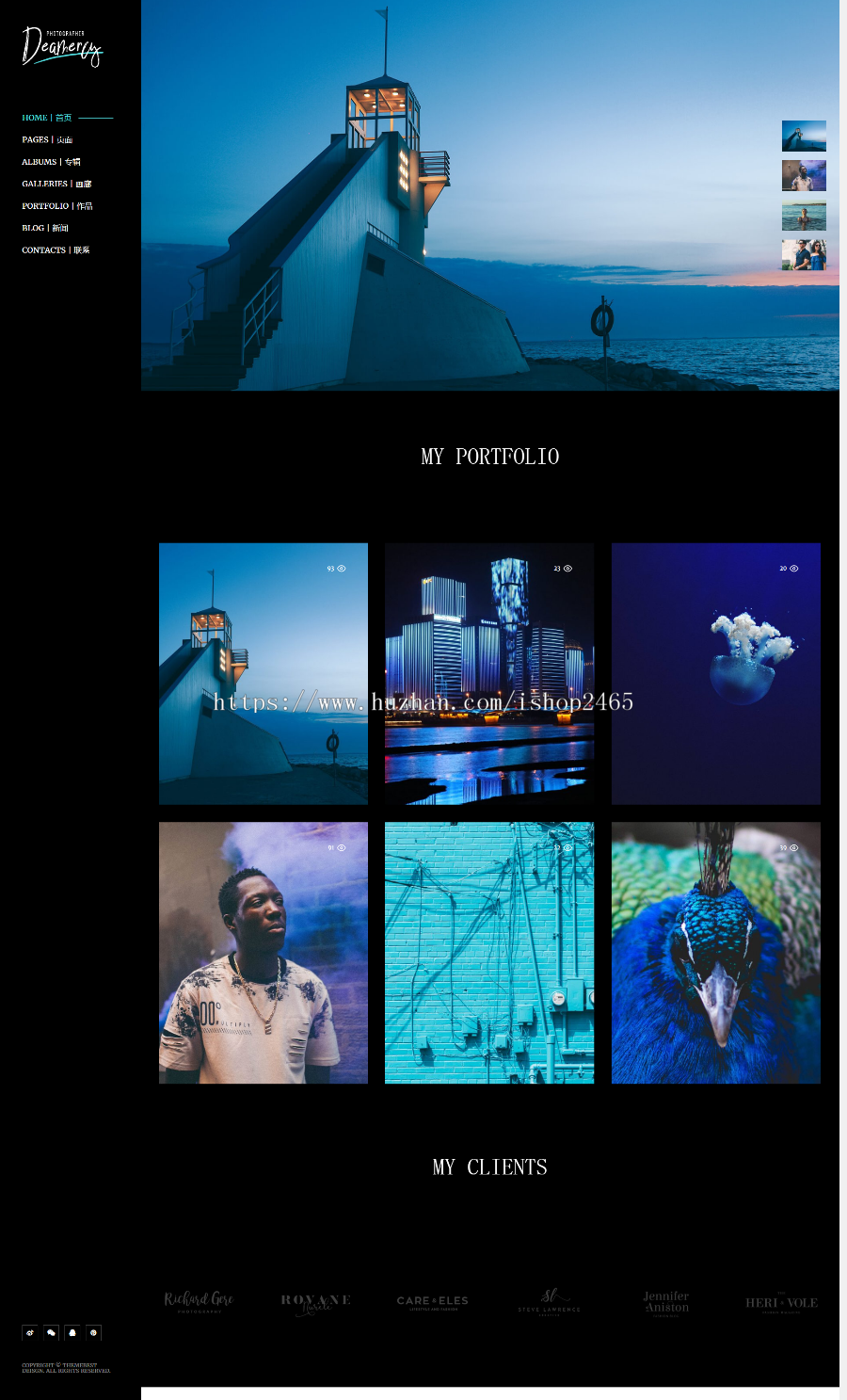 Deamercy创意摄影师 WordPress 主题汉化模板 