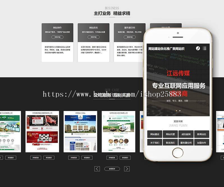 网站建站优化推广类网站源码下载（三端同步） 网建公司官网源码下载 dedecms内核 