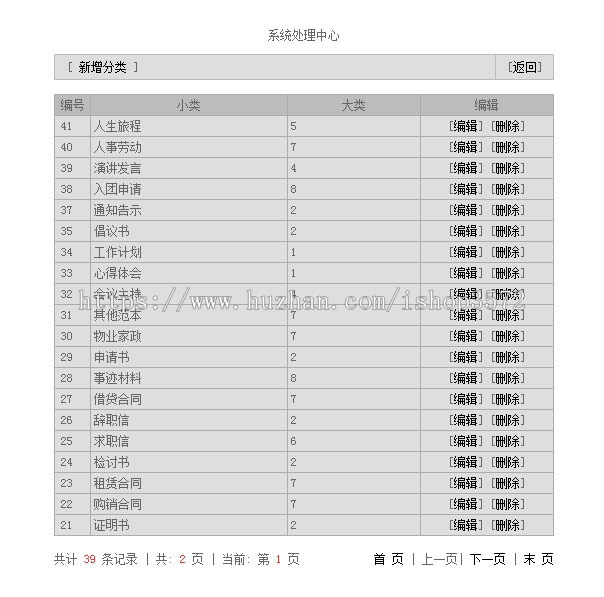 规整简洁 办公写作参考范文文章管理系统网站源码XYM548 ASP+ACC