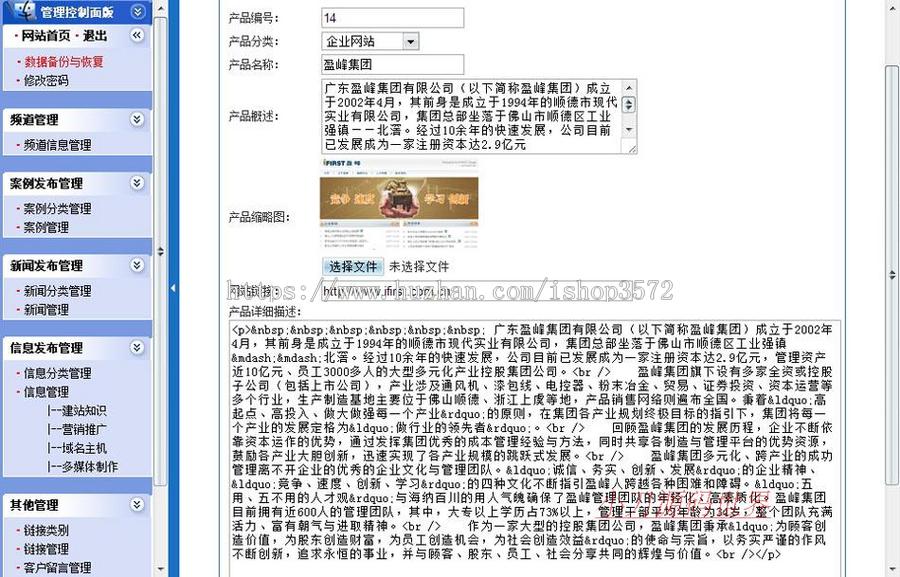 精美大方 网络服务公司网站 建站企业管理系统源码sh134 ASP+ACC