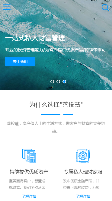 Discuz金融投资行业互联网企业宣传站+门户社区 