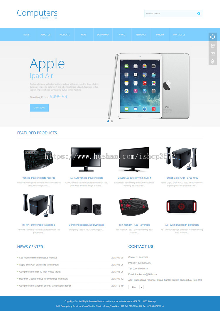 英文响应式模板手机自适应 PHP伪静态html 外贸网站源码带后台seo 