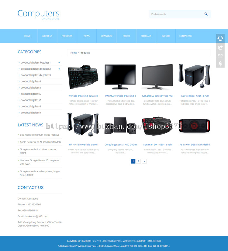 英文响应式模板手机自适应 PHP伪静态html 外贸网站源码带后台seo 
