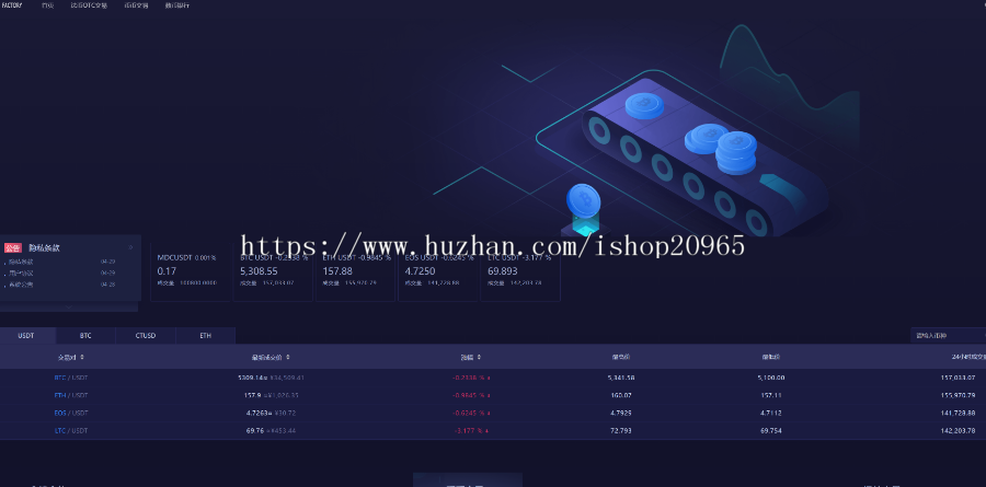 数字币币交易所 仿火币版币币交易平台 杠杆合约带OTC场外交易
