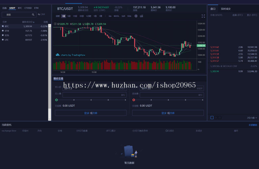 数字币币交易所 仿火币版币币交易平台 杠杆合约带OTC场外交易