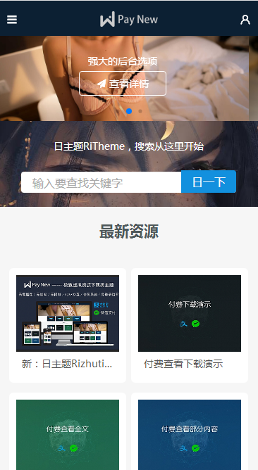 wordpress主题Rizhuti日主题V2.6新版完美支付适合虚拟资源主题