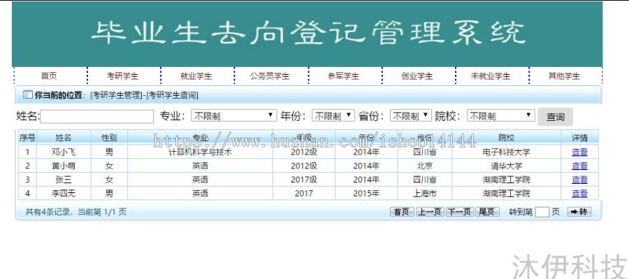 ssh2+mysql实现的毕业生去向登记就业信息管理系统源码附运行教程