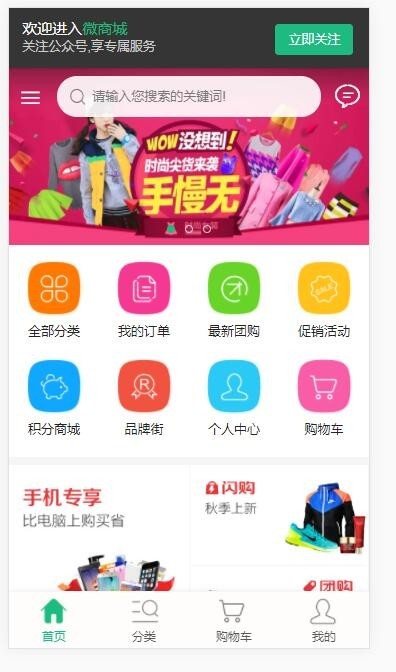 ECshop 钻戒商城网站整站带手机版 5套模板 