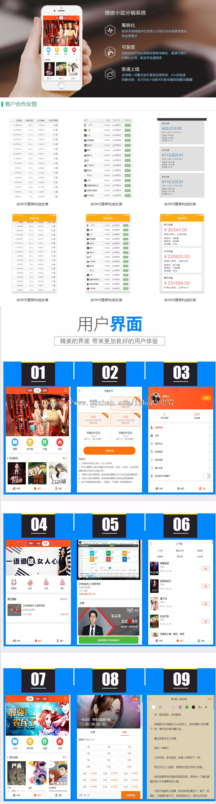 2019小说漫画听书分销系统源码 帮你极速搭建小说分销总站平台