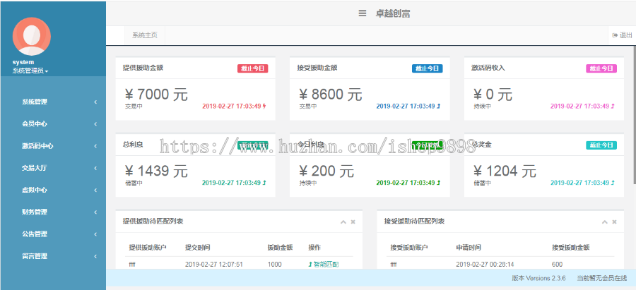 投资理财源码，超级连锁创富系统