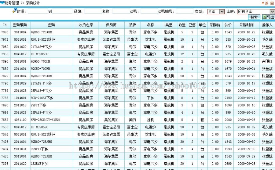asp.net家电进销存综合管理系统程序 家电进销存源码