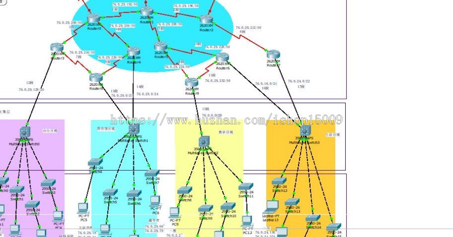 【思科实例】校园网络规划二（文档和PKT文件）局域网作业.csdn.pubn毕业设计思科实例 
