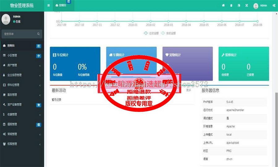 PHP源码ThinkPHP5 + Bootstrap 多小区物业管理系统源码