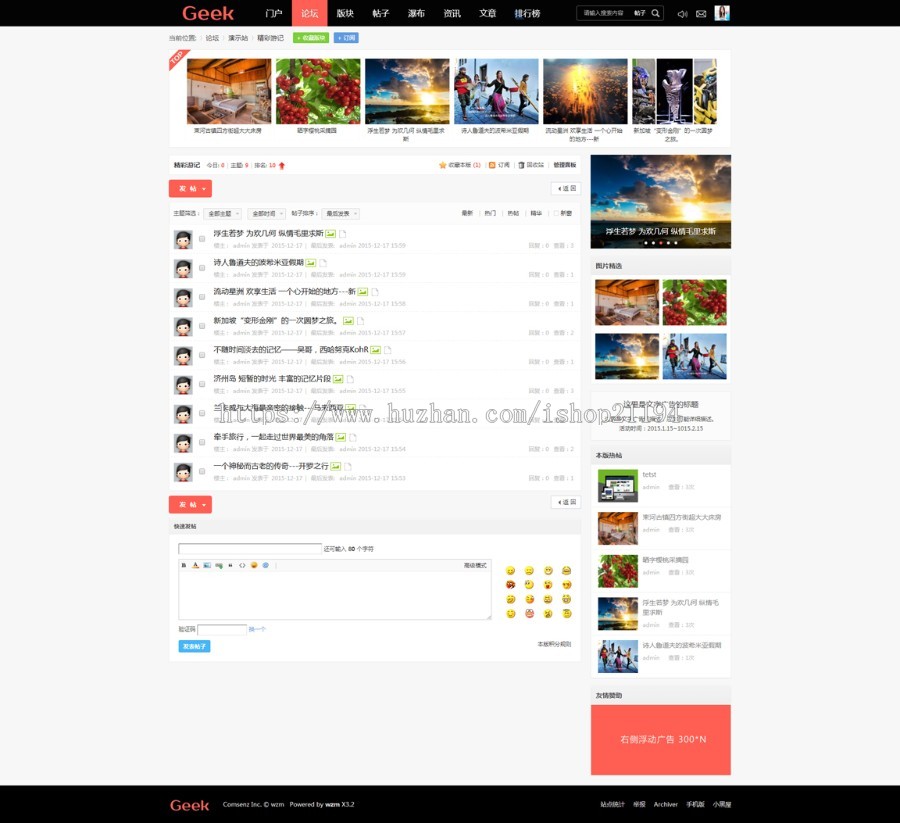 discuz模板 Geek-极客 商业版 6DIY 草上蚂蚱价值300元GBK+UTF8