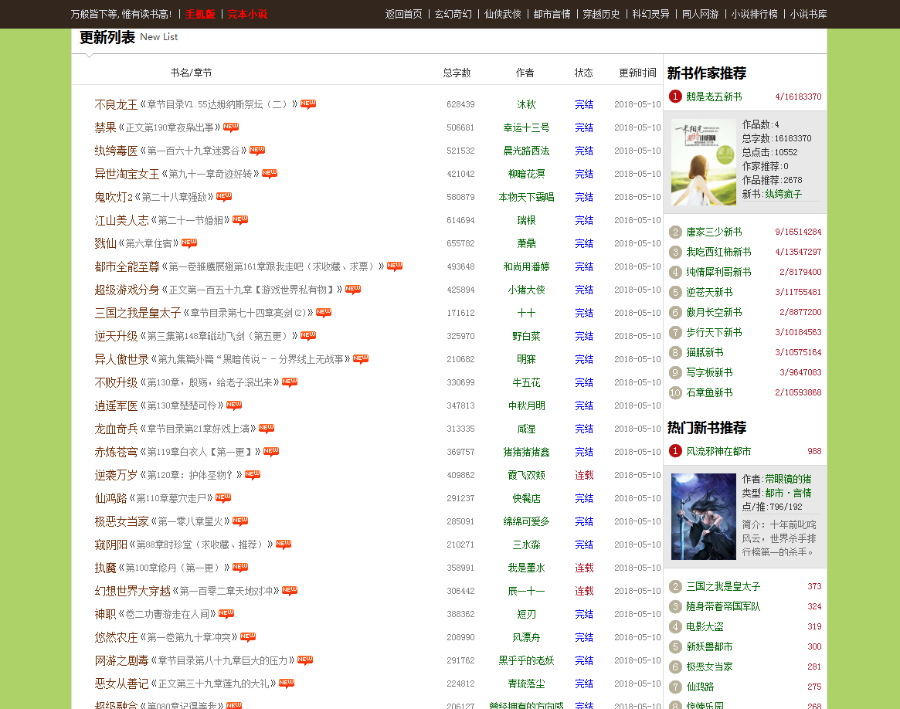 小说源码网站php伪静态 全自动采集 带微信+移动端 开源 送规则无限制