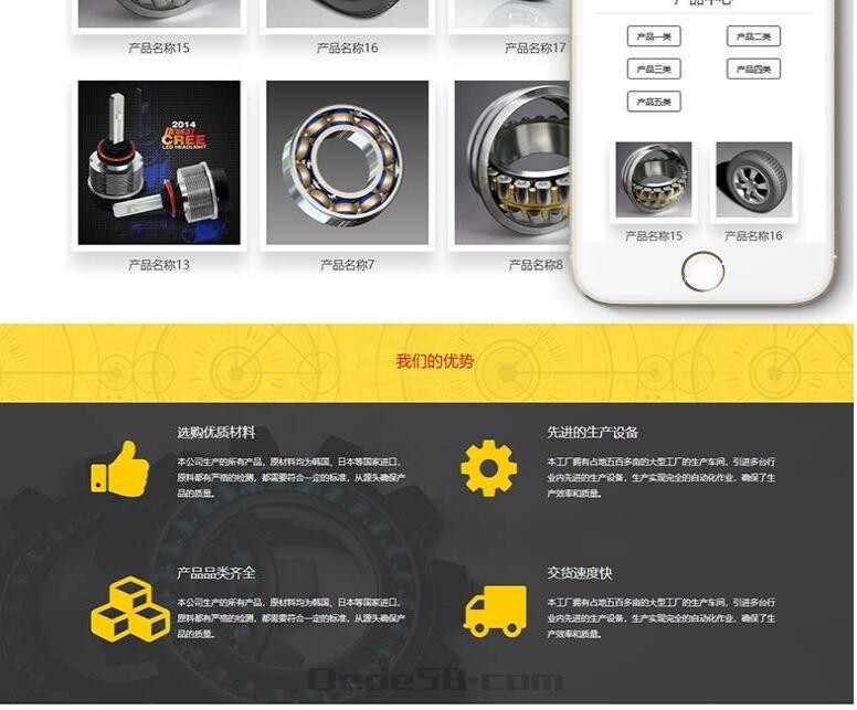 响应式汽车配件类网站织梦（自适应手机端）