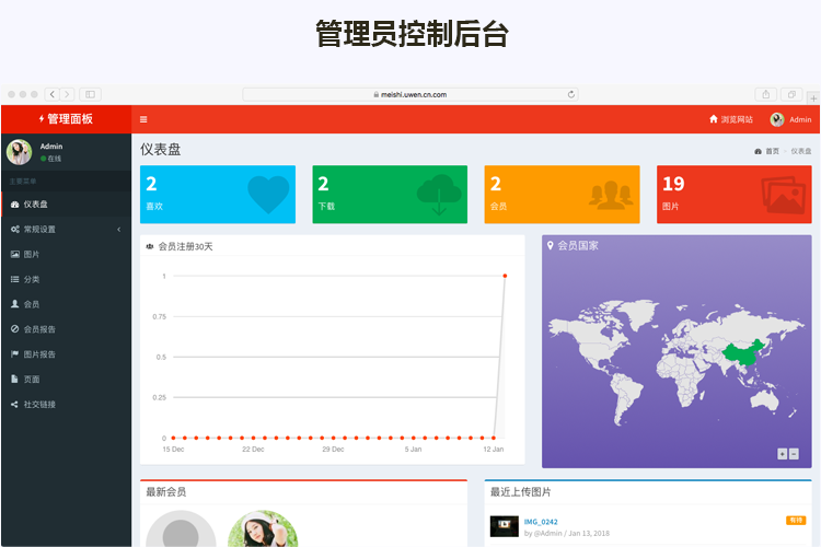 高清壁纸上传下载源码 图片网站上传下载源码  图片分享上传系统