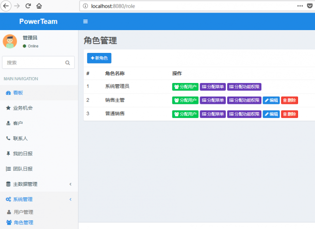 销售团队后台管理系统