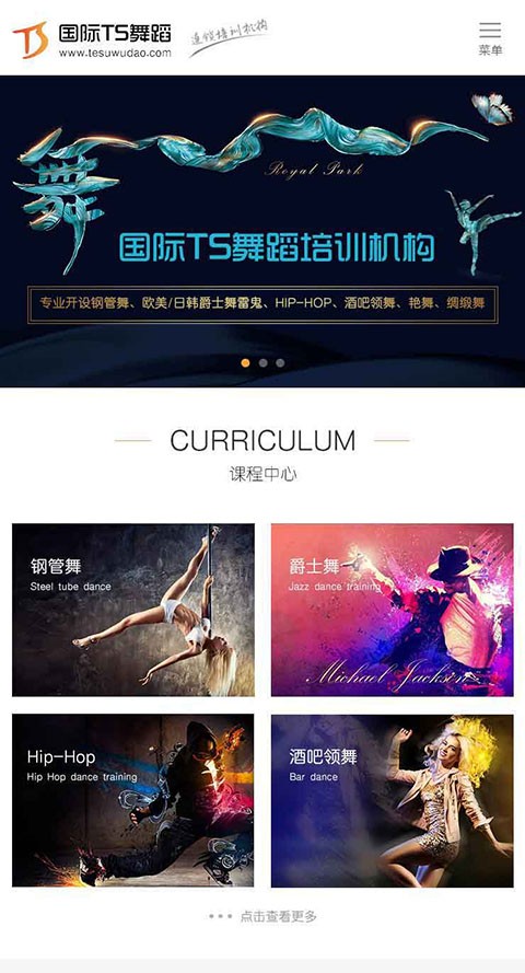响应式舞蹈网站模板企业官方网站dedecms织梦网站模板（带手机版） 