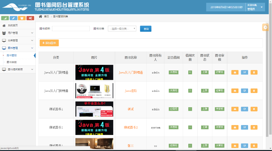 JAVA图书管理系统源码（前台+后台）可做毕业设计用