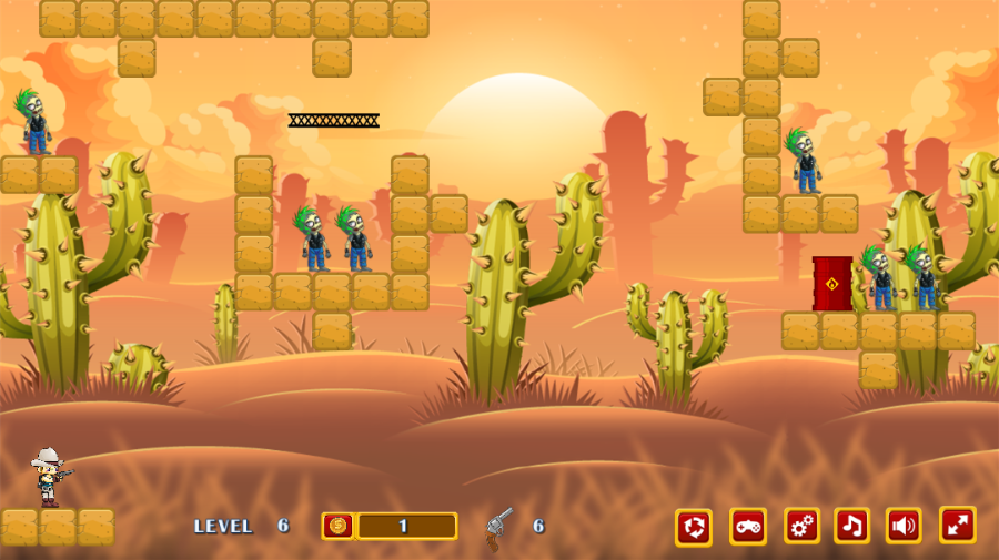 牛仔射击僵尸html5游戏源码 h5游戏源码 h5小游戏 h5游戏 js游戏